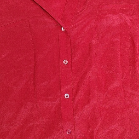 Tommy Bahama 100% silk women's long sleeved button down blouse size large - Picture 4 of 14